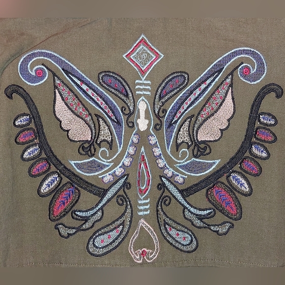 Leo & Sage Green Embroidered Cotton Jacket - Picture 6 of 6